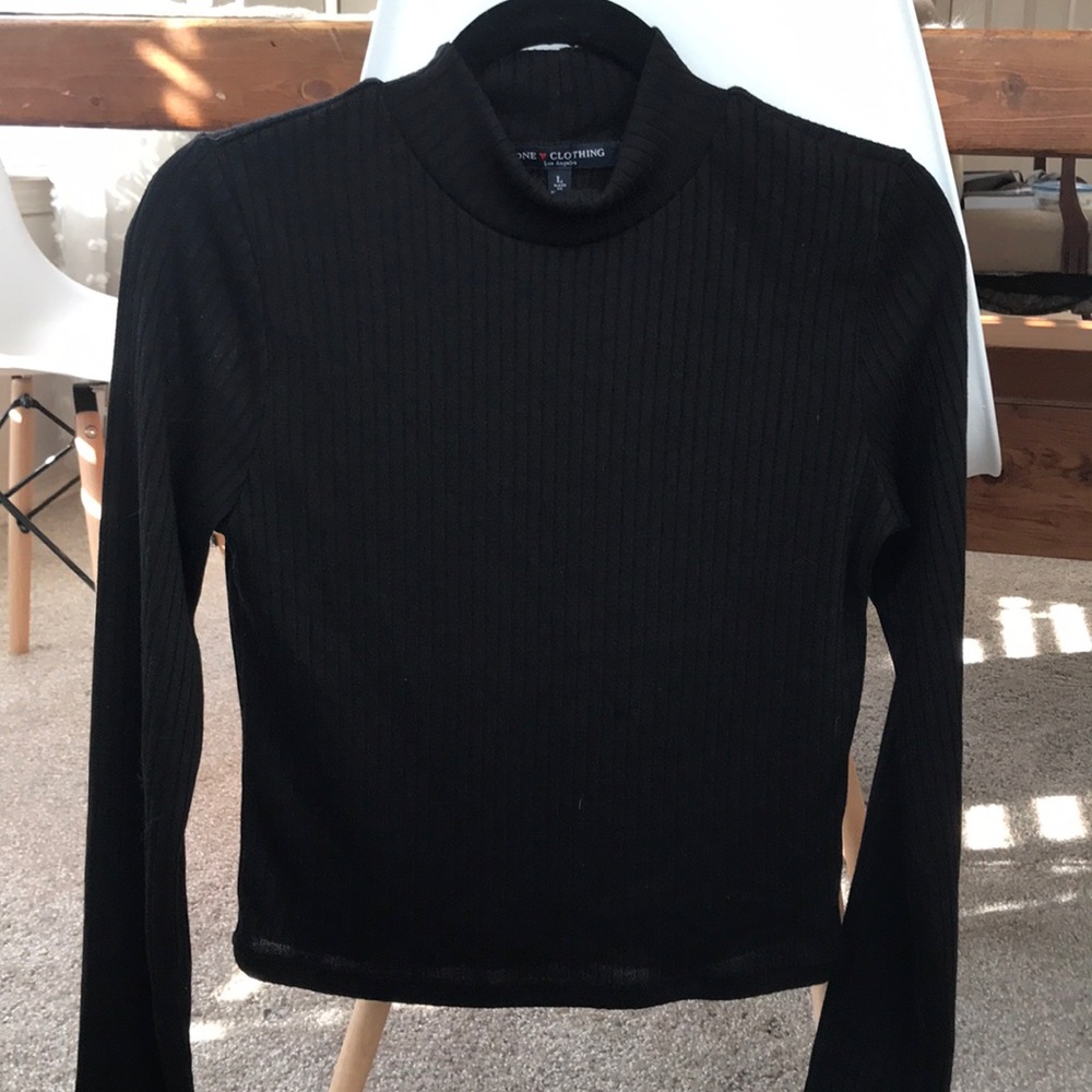 Black mock turtleneck